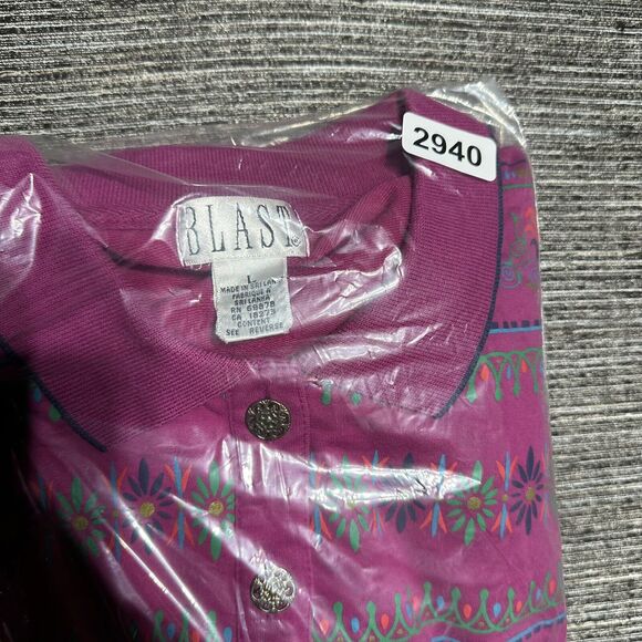 Blast Vintage Sweatshirt Polo Women's Size L - Picture 11 of 11